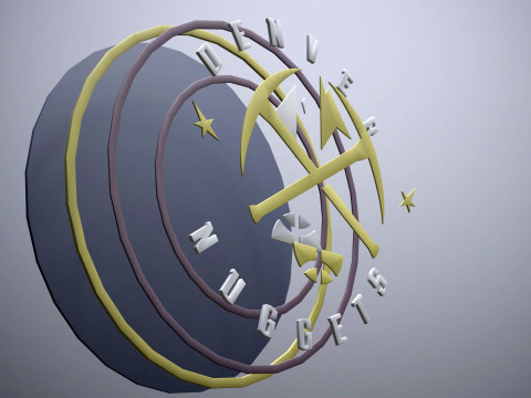 Denver Logo Shield Printable and Renderable keychan 3D Baskı Modeli