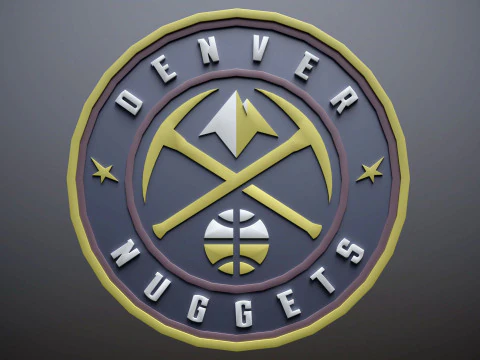 Denver Logo Shield Printable and Renderable keychan 3D Print Model