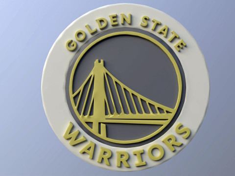 Golden State Warriors Logo Shield Printable and Renderable keychan 3D Print Model
