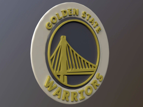 Golden State Warriors Logo Shield Printable and Renderable keychan 3D Print Model