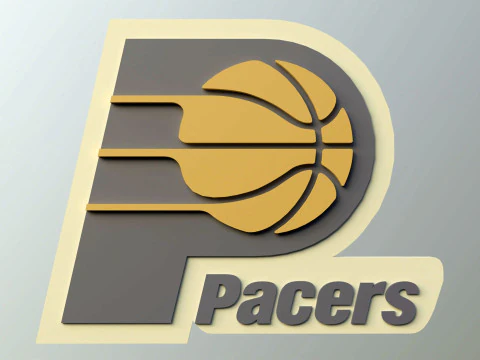 Indiana pacers Logo Shield Printable and Renderable keychan 3D Print Model