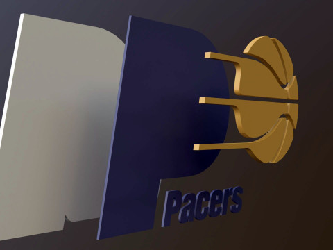 Indiana pacers Logo Shield Printable and Renderable keychan Model do druku 3D