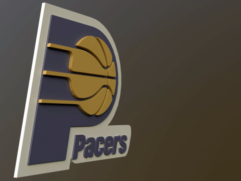 Indiana pacers Logo Shield Printable and Renderable keychan Model do druku 3D