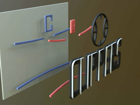 LA clippers Logo Shield Printable and Renderable keychan 3D 프린트 모델