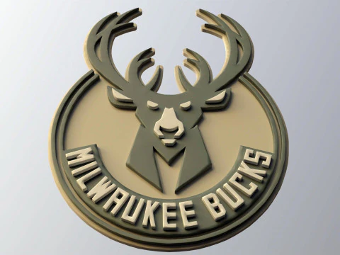 Milwaukee bucks Logo Shield Printable and Renderable keychan 3D Print Model
