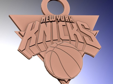 New york knicks Logo Shield Printable and Renderable keychan 3D प्रिंट मॉडल
