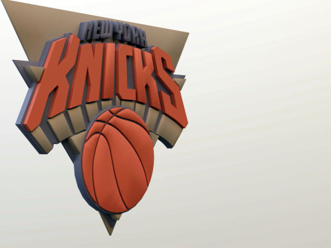 New york knicks Logo Shield Printable and Renderable keychan Modelo de Impressão 3D
