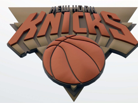 New york knicks Logo Shield Printable and Renderable keychan Modelo de Impressão 3D