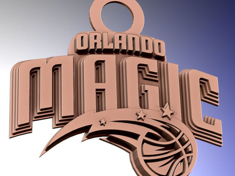 Orlando magic Logo Shield Printable and Renderable keychan 3D प्रिंट मॉडल