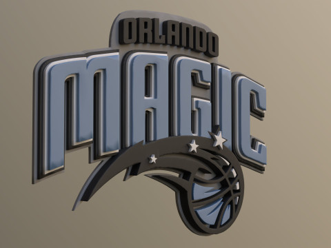 Orlando magic Logo Shield Printable and Renderable keychan Model do druku 3D