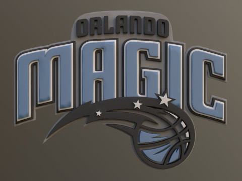 Orlando magic Logo Shield Printable and Renderable keychan Model do druku 3D