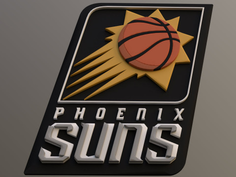 Phoenix Suns Logo Shield Printable and Renderable keychan 3D 打印模型