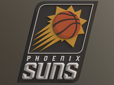 Phoenix Suns Logo Shield Printable and Renderable keychan 3D 打印模型