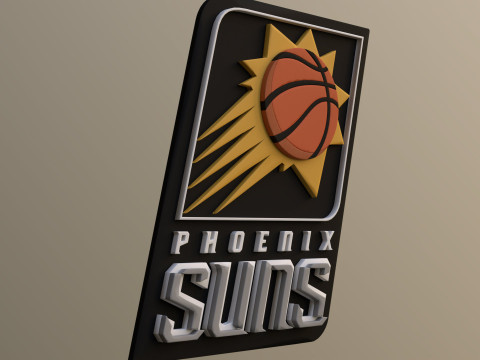 Phoenix Suns Logo Shield Printable and Renderable keychan 3D 打印模型