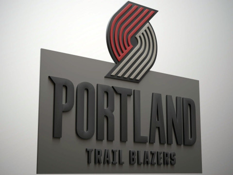 Portland Trail Blazers Logo Shield Printable and Renderable keychan 3D Принт Модель