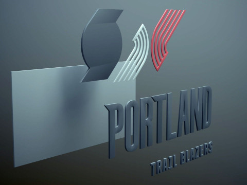 Portland Trail Blazers Logo Shield Printable and Renderable keychan 3D Принт Модель