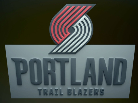 Portland Trail Blazers Logo Shield Printable and Renderable keychan 3D Принт Модель
