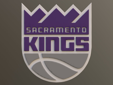 Sacramento kings Logo Shield Printable and Renderable keychan 3D-printmodel