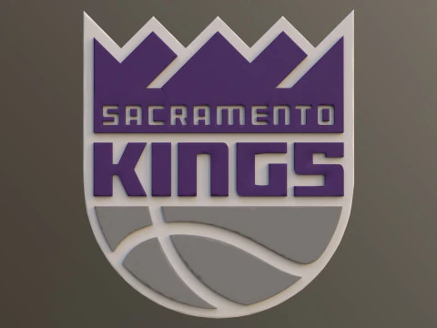Sacramento kings Logo Shield Printable and Renderable keychan 3D Print Model