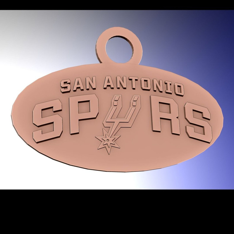 San antonio spurs Logo Shield Printable and Renderable keychan Modelo de impresión 3D .c4d .max .obj .3ds .fbx .stl .blend 