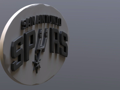 San antonio spurs Logo Shield Printable and Renderable keychan Modelo de impresión 3D