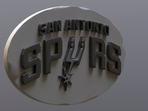San antonio spurs Logo Shield Printable and Renderable keychan Modelo de impresión 3D