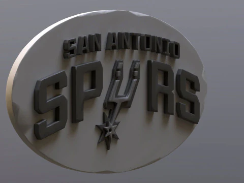 San antonio spurs Logo Shield Printable and Renderable keychan 3D Print Model