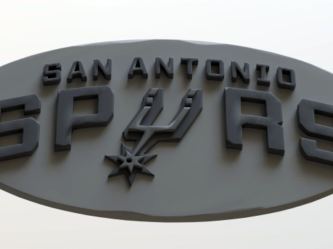 San antonio spurs Logo Shield Printable and Renderable keychan Modelo de impresión 3D