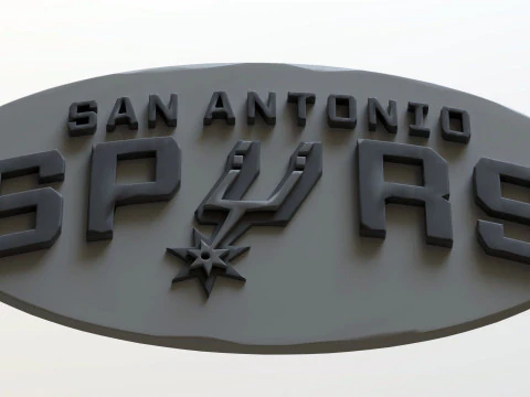 San antonio spurs Logo Shield Printable and Renderable keychan 3D Print Model