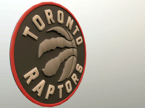 Toronto raptors Logo Shield Printable and Renderable keychan 3D Print Model