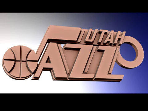 Utah Jazz Logo Shield Porte-clés imprimable et rendu Modèles 3D en vedette