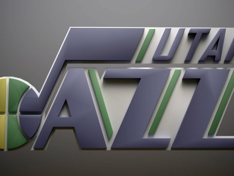 Utah Jazz Logo Shield Printable and Renderable keychan Modèles 3D en vedette