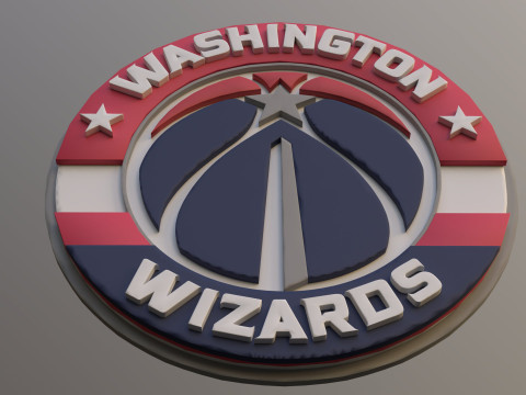 Washington Wizards Logo Shield Printable and Renderable keychan 3D-Druckmodell