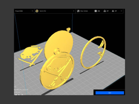Buffalo sabres logo shield Printable and Renderable keychan 3D Print Model