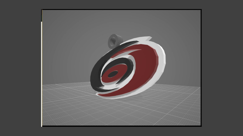 Carolina hurricanes logo shield Printable and Renderable keychan 3D Принт Модель .c4d .max .obj .3ds .fbx .stl .blend 