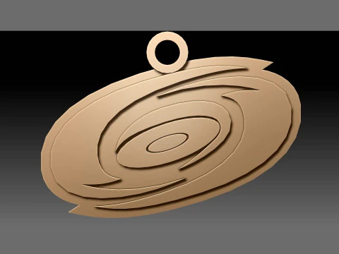 Carolina hurricanes logo shield Printable and Renderable keychan 3D Print Model