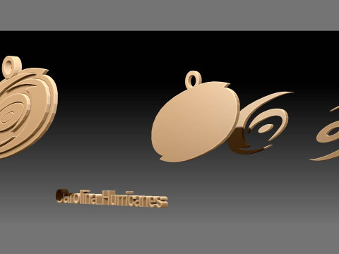Carolina hurricanes logo shield Printable and Renderable keychan 3D Принт Модель