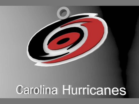 Carolina hurricanes logo shield Printable and Renderable keychan 3D Print Model