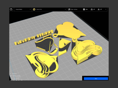 Colorado avalanche logo shield Printable and Renderable keychan Modèles 3D en vedette