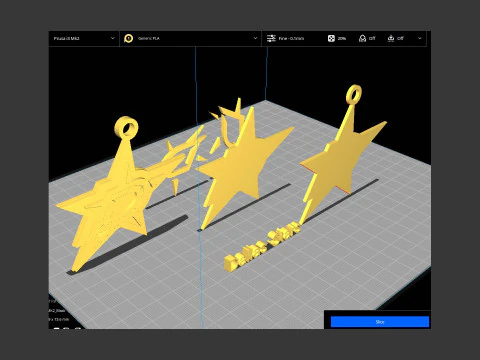 Dallas stars logo shield Printable and Renderable keychan 3D Print Model
