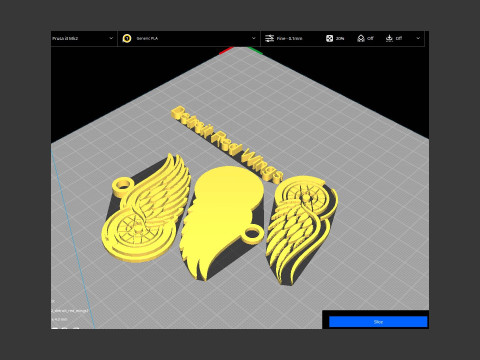 Detroit red wings logo shield Printable and Renderable keychan 3D-printmodel