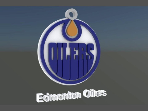 Edmonton oilers logo shield Printable and Renderable keychan Modèles 3D en vedette