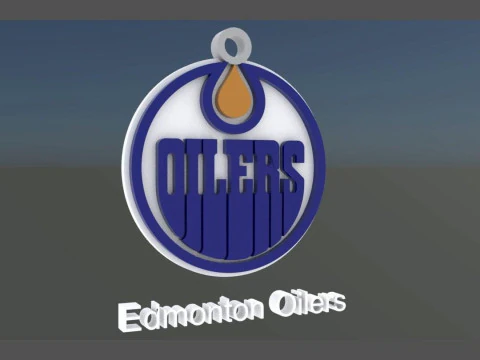 Pelindung logo kapal minyak Edmonton Gantungan kunci yang dapat dicetak dan dirender Model Cetak 3D