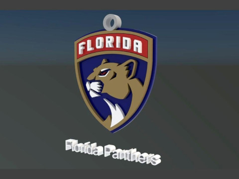 Florida panthers logo shield Printable and Renderable keychan Modello di stampa 3D