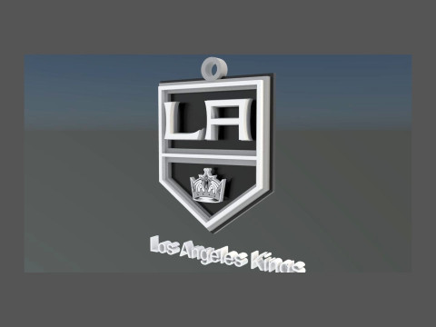 Los angeles kings logo shield Printable and Renderable keychan 3D 프린트 모델