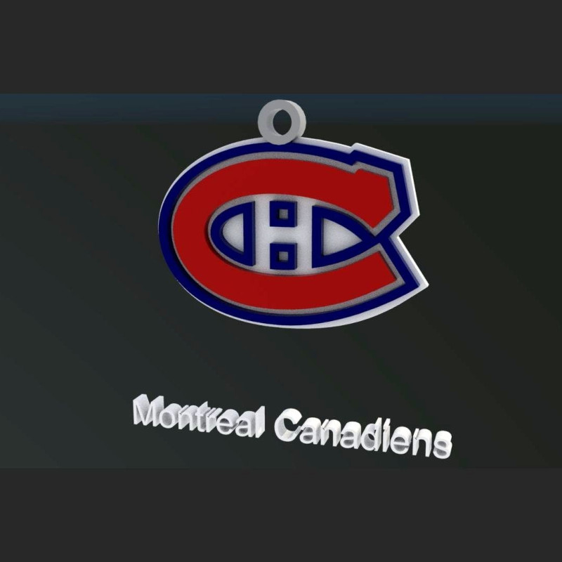 Montreal canadiens logo shield Printable and Renderable keychan Model do druku 3D .c4d .max .obj .3ds .fbx .stl .blend 
