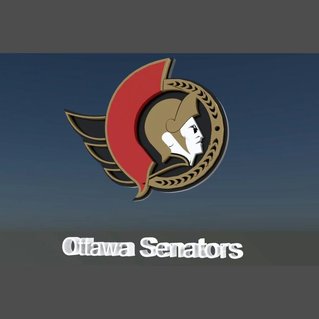 Ottawa senators logo shield Printable and Renderable keychan 3D Print Model .c4d .max .obj .3ds .fbx .stl .blend 