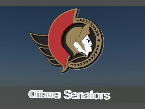 Ottawa senators logo shield Printable and Renderable keychan 3D Print Model