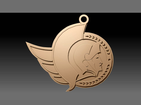 Ottawa senators logo shield Printable and Renderable keychan 3D Принт Модель