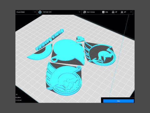 Philadelphia flyers logo shield Printable and Renderable keychan 3D 打印模型